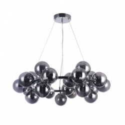 43489-045 Chrome 25 Light Pendant with Smoked Mirrored Glasses