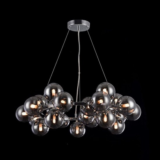 43489-045 Chrome 25 Light Pendant with Smoked Mirrored Glasses