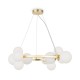 68590-045 Brass 11 Light Centre Fitting with White Glass