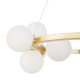 68590-045 Brass 11 Light Centre Fitting with White Glass