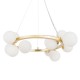 68590-045 Brass 11 Light Centre Fitting with White Glass