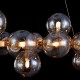 43486-045 Gold 25 Light over Island Fitting with Mirrored Amber Glasses