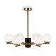 68509-045 Brass 6 Light Centre Fitting with Opal Glasses 68509-045 Brass 6 Light Centre Fitting with Opal Glasses