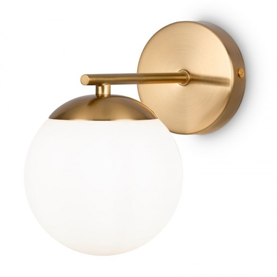 68511-045 Brass Wall Lamp with Opal Glass 68511-045 Brass Wall Lamp with Opal Glass