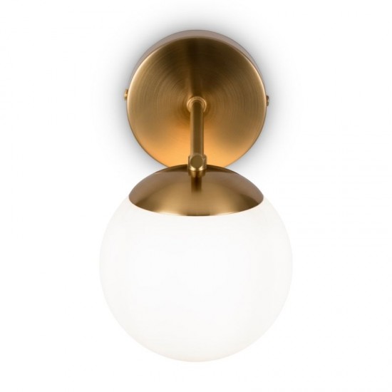68511-045 Brass Wall Lamp with Opal Glass 68511-045 Brass Wall Lamp with Opal Glass