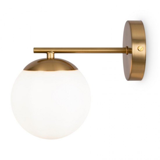 68511-045 Brass Wall Lamp with Opal Glass 68511-045 Brass Wall Lamp with Opal Glass