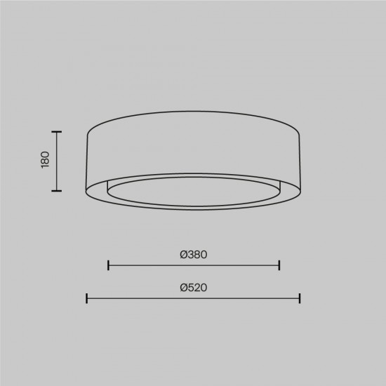 68595-045 White Fabric Flush with Diffuser