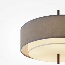 76473-045 Grey Fabric Pendant with Diffuser