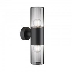 73640-045 Outdoor Graphite 2 Light Wall Lamp with Ombre Glass