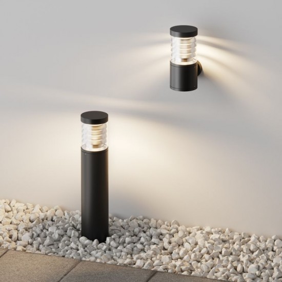 73688-045 Outdoor Graphite LED Bollard with Clear Diffuser