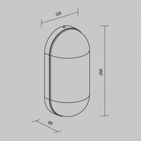 74152-045 Outdoor Clear & Graphite Brick Light