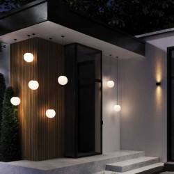 68704-045 Outdoor White Pendant with White Globe 68704-045 Outdoor White Pendant with White Globe