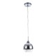 17706-045 Chrome Pendant with Clear & Mirrored Glass with Crystal