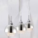 17707-045 Nickel 3 Light over Island Fitting with Mirrored Glass and Crystal