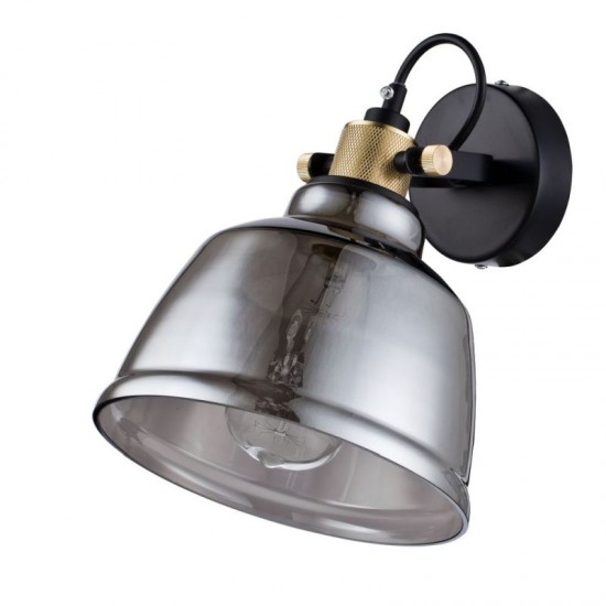 17961-045 Single Wall Lamp with Smoked Glass 17961-045 Single Wall Lamp with Smoked Glass