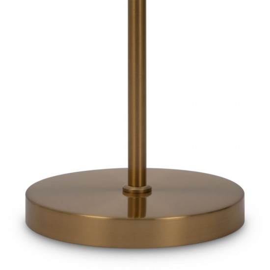 68643-045 Brass Floor Lamp with White Glass Ball