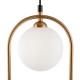 68644-045 Brass 2 Light Pendant with White Glass Balls