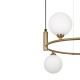 68646-045 Brass 6 Light Centre Fitting with White Glasses