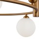 68646-045 Brass 6 Light Centre Fitting with White Glasses