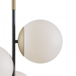 59725-045 Black & Gold 3 Light Centre Fitting with White Glasses 59725-045 Black & Gold 3 Light Centre Fitting with White Glasses