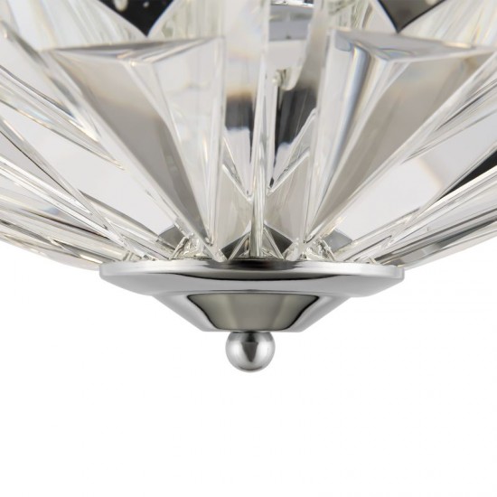 68676-045 Chrome 4 Light Ceiling Lamp with Crystal