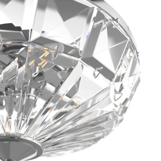 68676-045 Chrome 4 Light Ceiling Lamp with Crystal