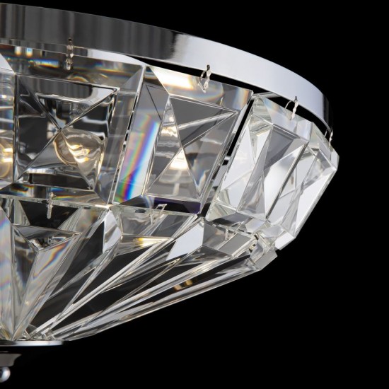 68677-045 Chrome 6 Light Ceiling Lamp with Crystal