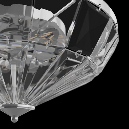 68677-045 Chrome 6 Light Ceiling Lamp with Crystal