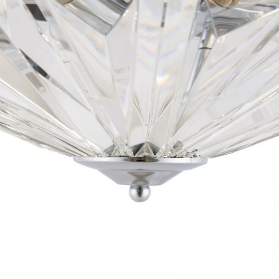 68677-045 Chrome 6 Light Ceiling Lamp with Crystal