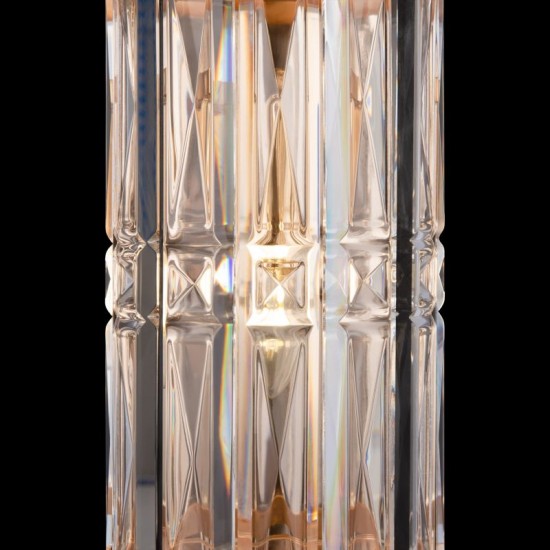 68675-045 Gold 3 Light Wall Lamp with Crystal