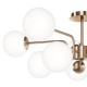 68640-045 Matt Gold 10 Light Ceiling Lamp with White Glasses