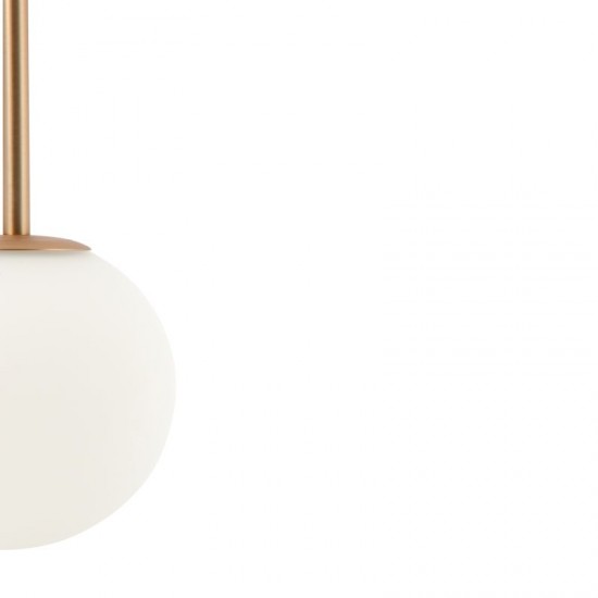 68462-045 Matt Gold Pendant with White Glass Ø15