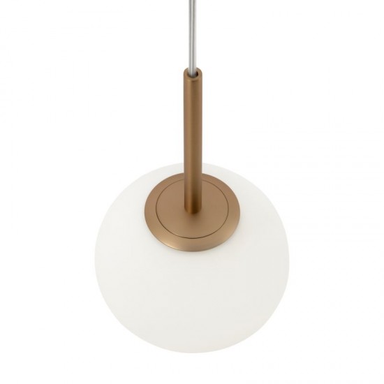 68462-045 Matt Gold Pendant with White Glass Ø15