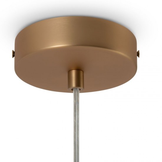68462-045 Matt Gold Pendant with White Glass Ø15