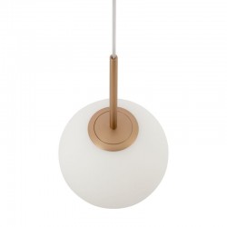 68464-045 Matt Gold Pendant with White Glass Ø20