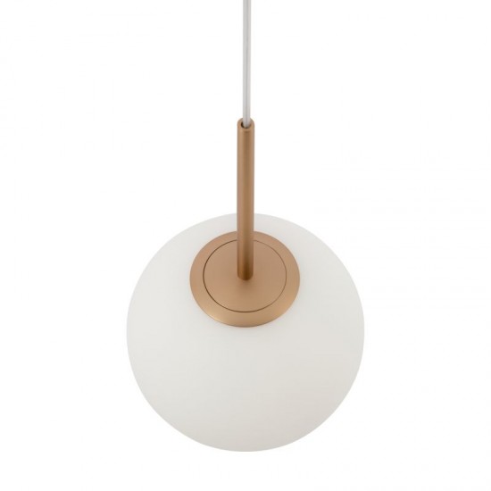 68464-045 Matt Gold Pendant with White Glass Ø20
