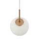68464-045 Matt Gold Pendant with White Glass Ø20