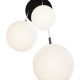 68460-045 Black 3 Light Cluster Fitting with White Glasses