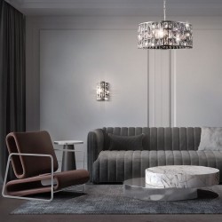 42649-045 Chrome 4 Light Pendant with Crystal