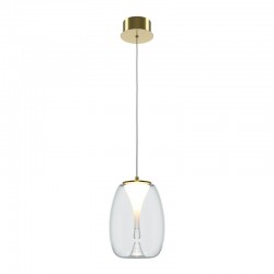 73614-045 Satin Gold LED Pendant with Clear Glass