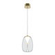 73614-045 Satin Gold LED Pendant with Clear Glass