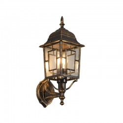 77784-049 Black & Gold Wall Lamp with Clear Diffuser