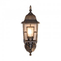 77784-049 Black & Gold Wall Lamp with Clear Diffuser