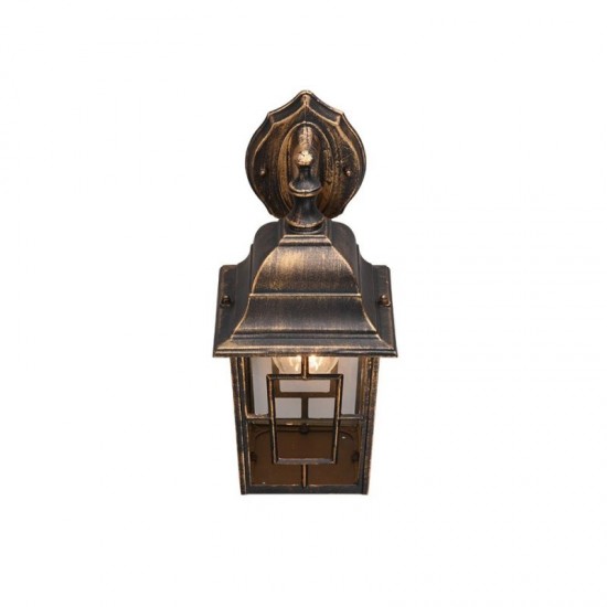 77785-049 Black & Gold Wall Lamp with Clear Diffuser