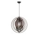 46240-049 Black Pendant with Wooden Slats