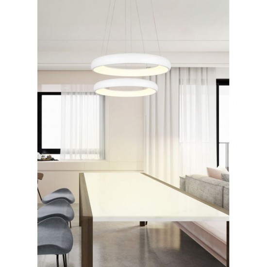 77321-049 Matt White CCT Pendant ∅ 46.5 cm
