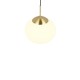 77451-049 Matt Brass Pendant with White Oval Glass
