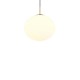 77451-049 Matt Brass Pendant with White Oval Glass