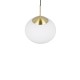 77451-049 Matt Brass Pendant with White Oval Glass