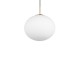 77451-049 Matt Brass Pendant with White Oval Glass